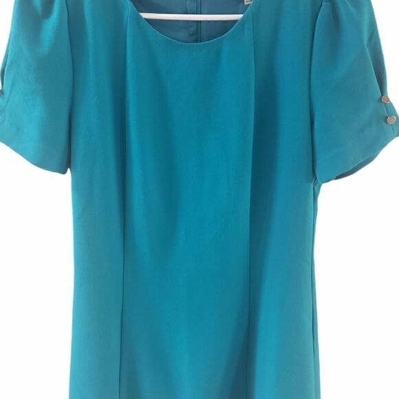 Forever21 Mini Terqoise Short Sleeves Dress - Picture 3 of 12